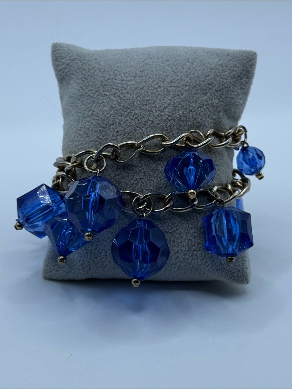 Blue Beaded plastic Charm Bracelet - Women Jewelry